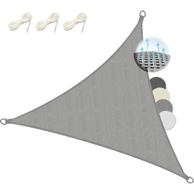 Vela de sombra triangular Sol Royal - Toldo exterior resistente a UV Vela de sombra triangular Sol Royal - Toldo exterior resistente a UV