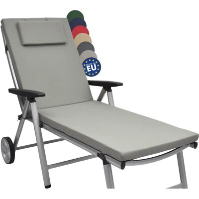 Beautissu Lounge Kissen - Hellgrau - Wasserabweisendes Gewebe - 200x60x5cm Beautissu Lounge Kissen - Hellgrau - Wasserabweisendes Gewebe - 200x60x5cm