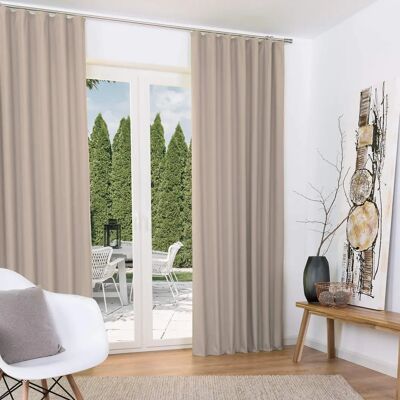 Beautissu Thermo-Gardinen - 140x245 cm - Arena - Modell Amelie Beautissu Thermo-Gardinen - 140x245 cm - Arena - Modell Amelie