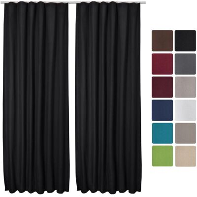 Beautissu - Thermovorhänge - 140x245 cm - Schwarz Beautissu - Thermovorhänge - 140x245 cm - Schwarz