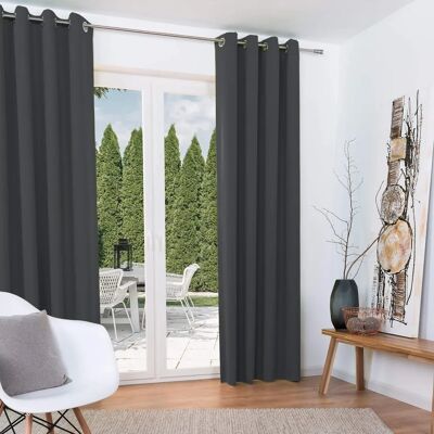 Beautissu - Modello Amelie - Tenda oscurante Antracite - 140x245 cm Beautissu - Modello Amelie - Tenda oscurante Antracite - 140x245 cm