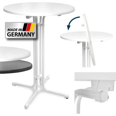 Table Haute Pliable Extérieur Beautissu Sylt - Résistante aux Impacts - 80cm Blanc - Publicité Table Haute Pliable Extérieur Beautissu Sylt - Résistante aux Impacts - 80cm Blanc - Publicité