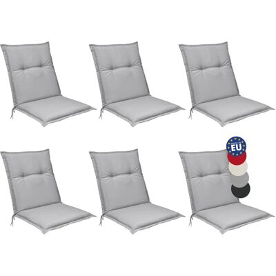 Beautissu Set di 6 Cuscini per Sedia da Giardino - Schienale Basso Beautissu Set di 6 Cuscini per Sedia da Giardino - Schienale Basso