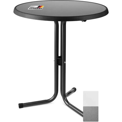 Beautissu - Table de Jardin ø 60 cm Emma - Extérieur/Intérieur Gris - Résistant aux Intempéries - Publicité Beautissu - Table de Jardin ø 60 cm Emma - Extérieur/Intérieur Gris - Résistant aux Intempéries - Publicité