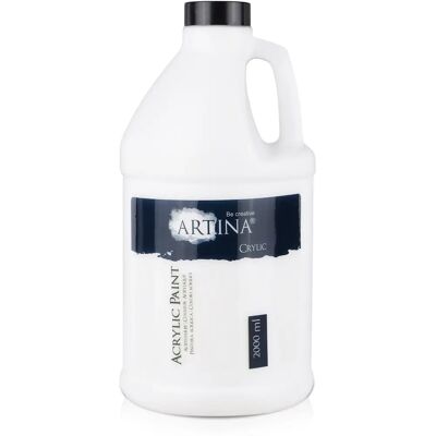 Artina Weiß Titan 2L Acrylfarbe - Schnelltrocknend, Hohe Deckkraft, Lichtbeständig Artina Weiß Titan 2L Acrylfarbe - Schnelltrocknend, Hohe Deckkraft, Lichtbeständig