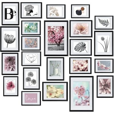 Bomoe Blossom Set aus 24 Bilderrahmen - Wand- oder Tischaufstellung Bomoe Blossom Set aus 24 Bilderrahmen - Wand- oder Tischaufstellung