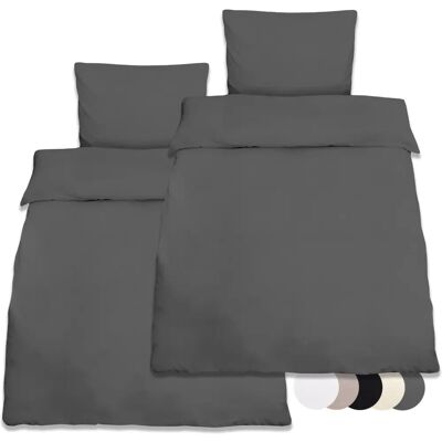Beautissu Baumwoll-Bettwäsche-Set mit Reißverschluss - Für alle Jahreszeiten Beautissu Baumwoll-Bettwäsche-Set mit Reißverschluss - Für alle Jahreszeiten
