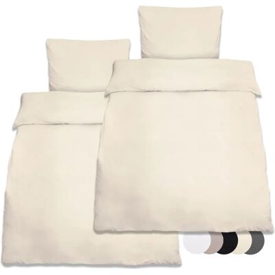 Conjunto de ropa de cama de algodón Beautissu con cremalleras - Todas las estaciones Conjunto de ropa de cama de algodón Beautissu con cremalleras - Todas las estaciones