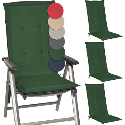 Set de Cojines de Jardín Beautissu - Respaldo Alto 120x50x6cm - Verde Oscuro Set de Cojines de Jardín Beautissu - Respaldo Alto 120x50x6cm - Verde Oscuro