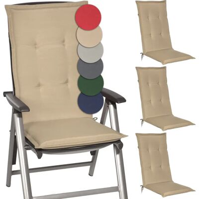 Beautissu Loft hl Kissen-Set - 4 Hochlehner Gartenkissen - UV Beständig Beautissu Loft hl Kissen-Set - 4 Hochlehner Gartenkissen - UV Beständig