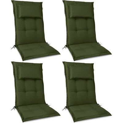 Beautissu HighLux HL Gartenkissen-Set von 4, Hochlehner, UV-beständig Beautissu HighLux HL Gartenkissen-Set von 4, Hochlehner, UV-beständig