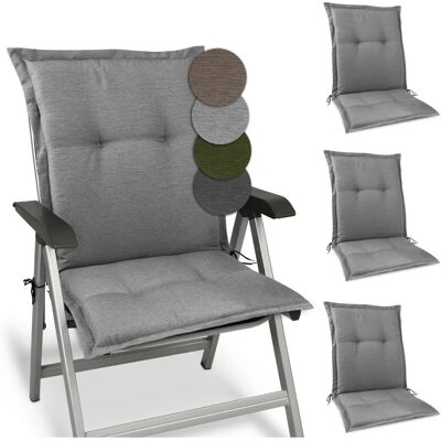 Beautissu HighLux nl 4er Set Gartenstuhl-Kissen - Rückenlehne niedrig - UV-beständig Beautissu HighLux nl 4er Set Gartenstuhl-Kissen - Rückenlehne niedrig - UV-beständig