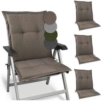 Beautissu HighLux nl Set di 4 Cuscini da giardino - Sostegno basso 105x50cm Beautissu HighLux nl Set di 4 Cuscini da giardino - Sostegno basso 105x50cm