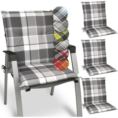 Set de 4 Cojines de Jardín Sunny bk - 100x50x6 cm - Respaldo Bajo Set de 4 Cojines de Jardín Sunny bk - 100x50x6 cm - Respaldo Bajo