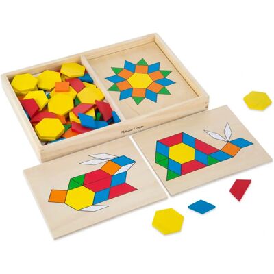 Melissa & Doug Model: Pattern Blocks - Classic Toy with 120 Wooden Shapes Melissa & Doug Model: Pattern Blocks - Classic Toy with 120 Wooden Shapes