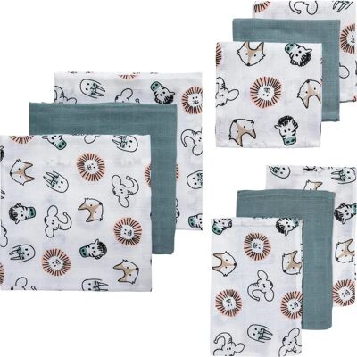 Meyco Baby Pflege Set - Tier-Design - 9 Teile Meyco Baby Pflege Set - Tier-Design - 9 Teile