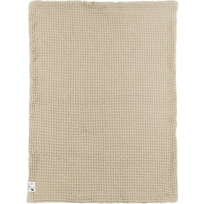 Meyco Baby Wafel Teddy Deken - 75x100cm - Zand - Babydeken Meyco Baby Wafel Teddy Deken - 75x100cm - Zand - Babydeken