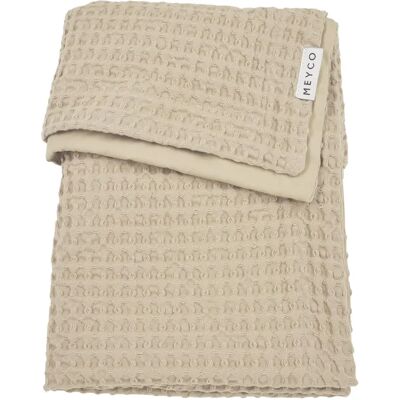Manta Waffle Cotone Meyco - Sabbia Manta Waffle Cotone Meyco - Sabbia