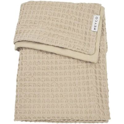Meyco Baby Wafel Cotton Sand - Babydeken - 100x150cm Meyco Baby Wafel Cotton Sand - Babydeken - 100x150cm