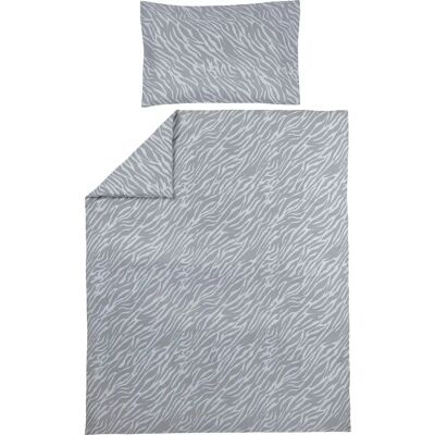 Meyco - Zebra Gray - 100 x 135 cm - Funda nórdica Meyco - Zebra Gray - 100 x 135 cm - Funda nórdica