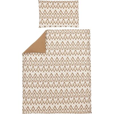 Set Lenzuola Meyco - Ikat Sand/Toffee - 100x135 cm Set Lenzuola Meyco - Ikat Sand/Toffee - 100x135 cm