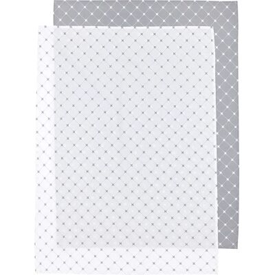 Meyco - MrsKeizer Bettlaken Louis grau-weiss Meyco - MrsKeizer Bettlaken Louis grau-weiss