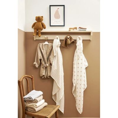 Meyco - Musselina 120x120 - Dot Stripe Sand - Dětská deka Meyco - Musselina 120x120 - Dot Stripe Sand - Dětská deka