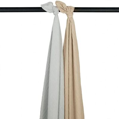Meyco - Pre-Washed Light Grey Sand - 120x120 cm Meyco - Pre-Washed Light Grey Sand - 120x120 cm