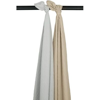Meyco - Pre-Washed Light Grey Sand - 120x120 cm Meyco - Pre-Washed Light Grey Sand - 120x120 cm