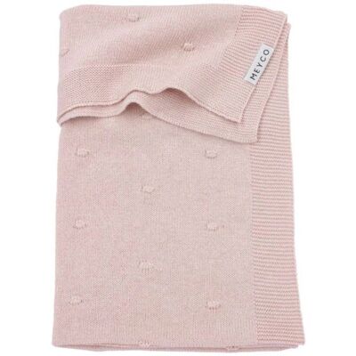 Meyco Babydeken Mini Knots - Zacht Roze - Babydeken Meyco Babydeken Mini Knots - Zacht Roze - Babydeken