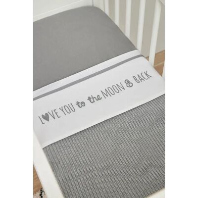 Litt de jersey Meyco - co-sleeper gris - 50x90cm Litt de jersey Meyco - co-sleeper gris - 50x90cm