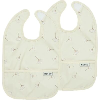 MEYCO Lätzchen - Ginkgo Weiche Sand - 2 Stück MEYCO Lätzchen - Ginkgo Weiche Sand - 2 Stück