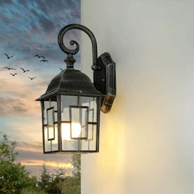 Friesen Antike Silber Außenwandlampe - E27 IP23 Rustik Design Friesen Antike Silber Außenwandlampe - E27 IP23 Rustik Design