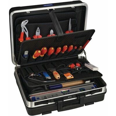 HP Autozubehör, Werkzeugkoffer, Werkzeugsortiment 46-teilig im Aluminium Rahmenkoffer für Elektriker - Tool Set HP Autozubehör, Werkzeugkoffer, Werkzeugsortiment 46-teilig im Aluminium Rahmenkoffer für Elektriker - Tool Set