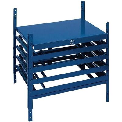 Unité de stockage HP avec 4 tiroirs verrouillables - Bleu - Publicité Unité de stockage HP avec 4 tiroirs verrouillables - Bleu - Publicité
