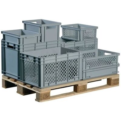 Lockweiler Aufbewahrungsbox - Grau - L600xB400xH220mm - Lagerbehälter Lockweiler Aufbewahrungsbox - Grau - L600xB400xH220mm - Lagerbehälter