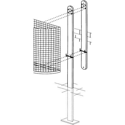 Soporte de hierro HP Autozubehör 1400mm con cerradura para papelera de 27L Soporte de hierro HP Autozubehör 1400mm con cerradura para papelera de 27L