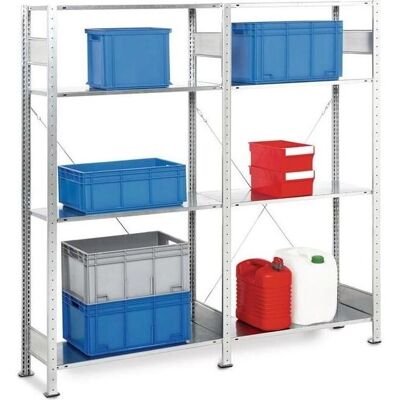 Estante modular de acero Schulte H2000xAn2000xF400mm - 8 puertas - 150kg Estante modular de acero Schulte H2000xAn2000xF400mm - 8 puertas - 150kg