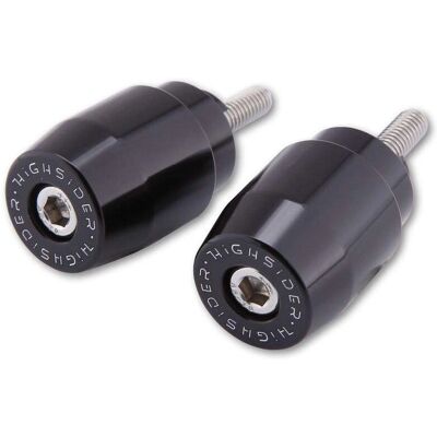 Highsider Black M6 Handlebar Weights - Pair - Handlebar Accessories Highsider Black M6 Handlebar Weights - Pair - Handlebar Accessories