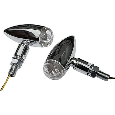 Highsider Micro-Bullet Silber LED Blinker - Unisex Highsider Micro-Bullet Silber LED Blinker - Unisex