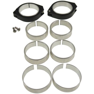 Clamp tubo CNC Highsider - 47+49+50+52+54 mm - Nero - Unisex Clamp tubo CNC Highsider - 47+49+50+52+54 mm - Nero - Unisex