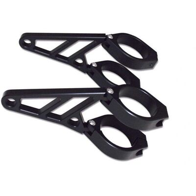 Jeu de supports de phare CNC Highsider - 35-37 mm - Noir - Accessoire moto - Publicité Jeu de supports de phare CNC Highsider - 35-37 mm - Noir - Accessoire moto - Publicité