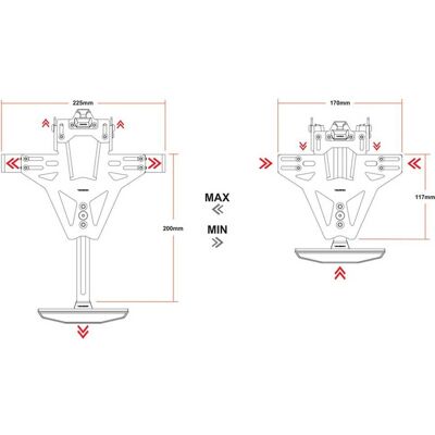 Highsider Akron-Rs Pro - Soporte de matrícula, Negro, para Yamaha YZF-R3 desde 19- Highsider Akron-Rs Pro - Soporte de matrícula, Negro, para Yamaha YZF-R3 desde 19-