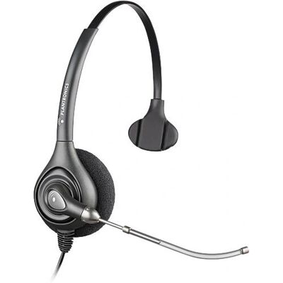 Casque Mono POLY HW351/A - Bureaux/Call Center - Argent - Publicité Casque Mono POLY HW351/A - Bureaux/Call Center - Argent - Publicité