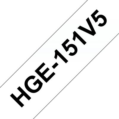 Brother HGE-151V5 Etikettbånd - 24 mm, 5 stk, 80 mm/sec, 720x360 dpi Brother HGE-151V5 Etikettbånd - 24 mm, 5 stk, 80 mm/sec, 720x360 dpi