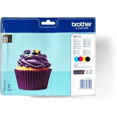Brother - LC-123VALBPDR - Noir - Cyan - Cartouche d'encre Brother - LC-123VALBPDR - Noir - Cyan - Cartouche d'encre