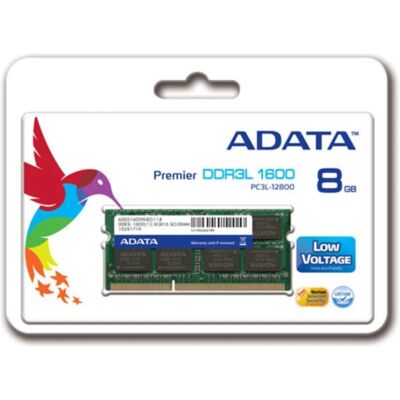 ADATA ADDS1600W8G11-S 8GB DDR3L SODIMM - Paměťový modul ADATA ADDS1600W8G11-S 8GB DDR3L SODIMM - Paměťový modul