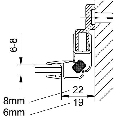 Dormakaba - GRAL PROVITRIS - Türdichtung Dormakaba - GRAL PROVITRIS - Türdichtung