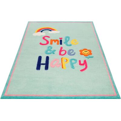 SMART KIDS Happy me Kinderteppich - 120x170 cm, blau, Regenbogen SMART KIDS Happy me Kinderteppich - 120x170 cm, blau, Regenbogen