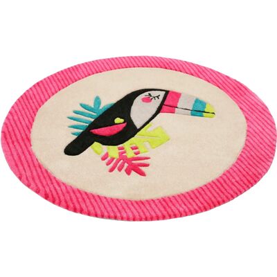 Esprit Kinderteppich - Rund Pink Tukan - 100cm Esprit Kinderteppich - Rund Pink Tukan - 100cm